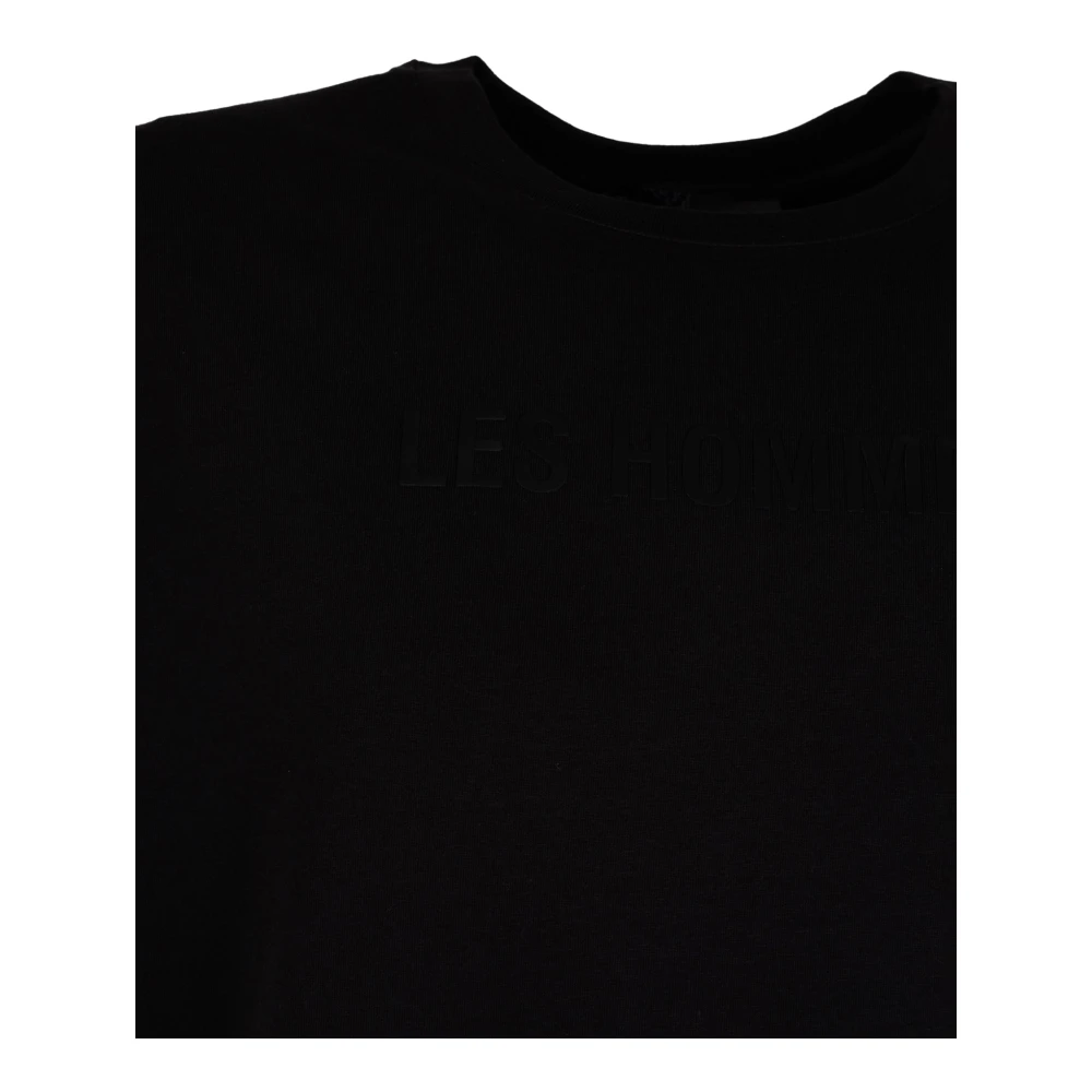 Les Hommes Elegante Ronde Hals T-Shirt Black Heren
