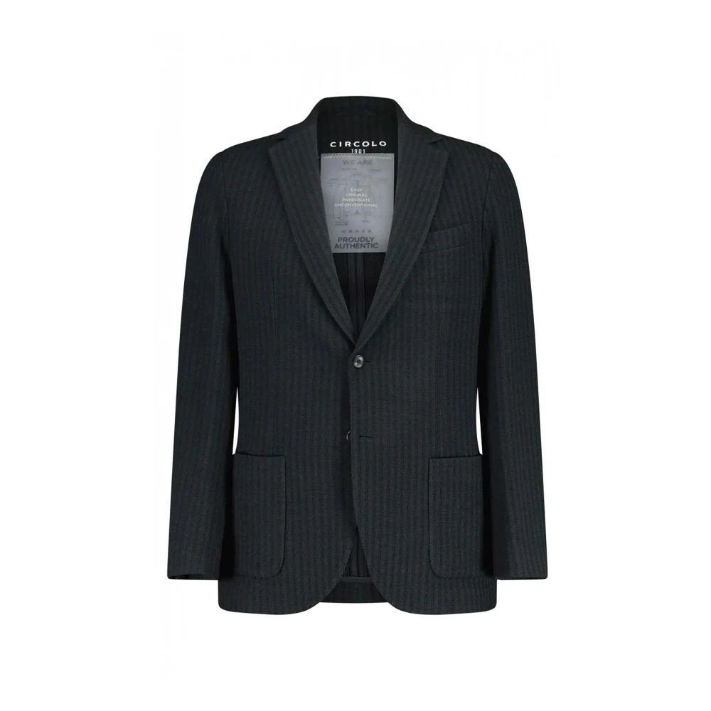 Circolo 1901 Elegante Wollen Blazer Klassieke Stijl Black Heren