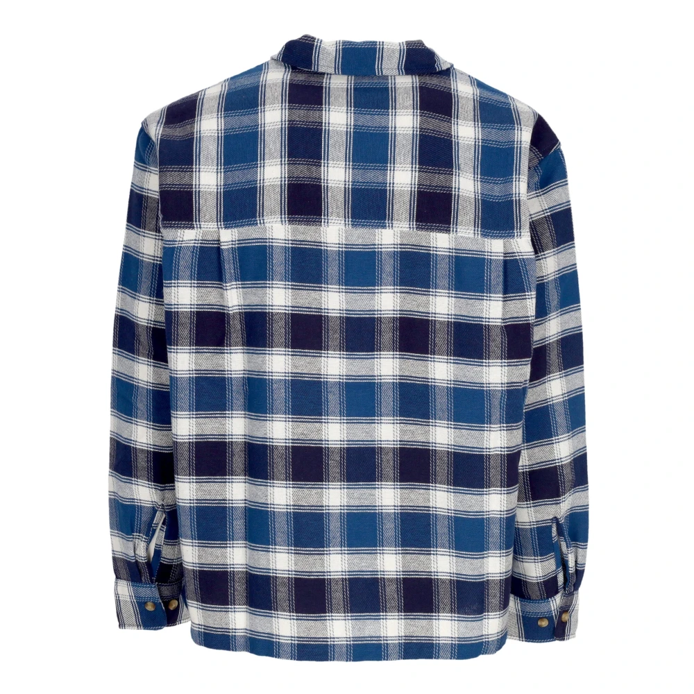Obey Navy Multi Geweven Shirt met Zakken Multicolor Heren