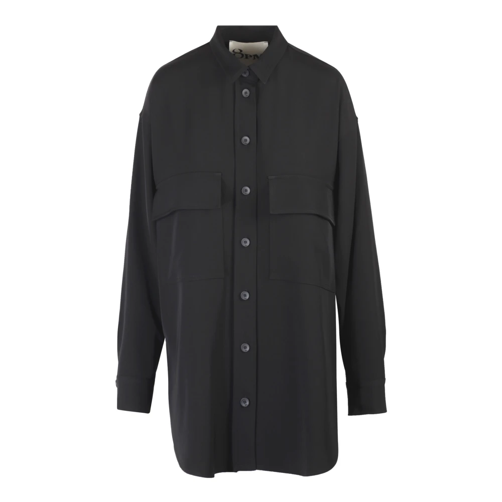8pm Satin Twill Shirt Regis CAM Black Dames