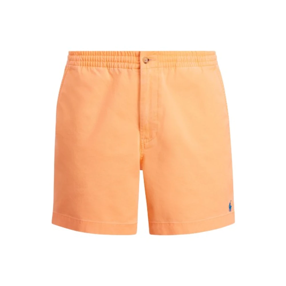 Klassiske Oransje Bomullsblandede Prepster Shorts