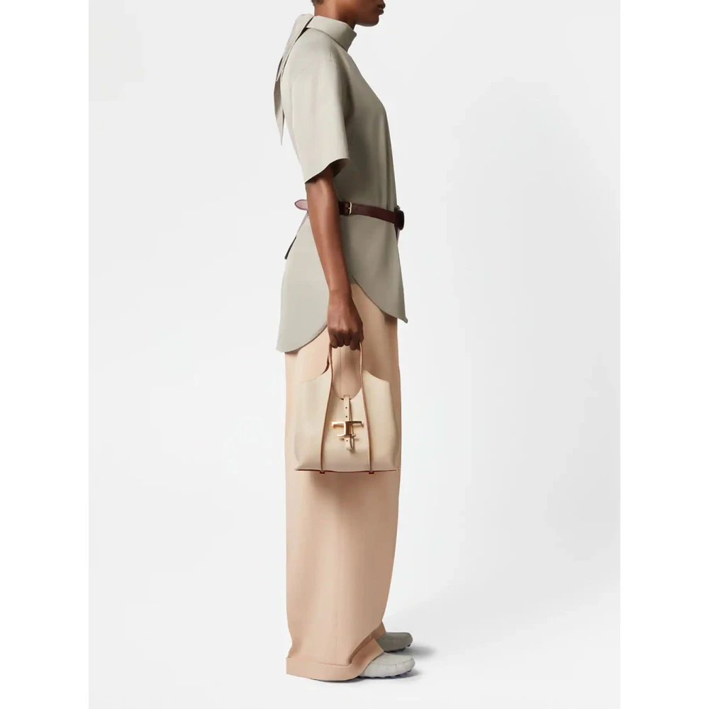 TOD'S Stijlvolle Winkelzak Beige Dames
