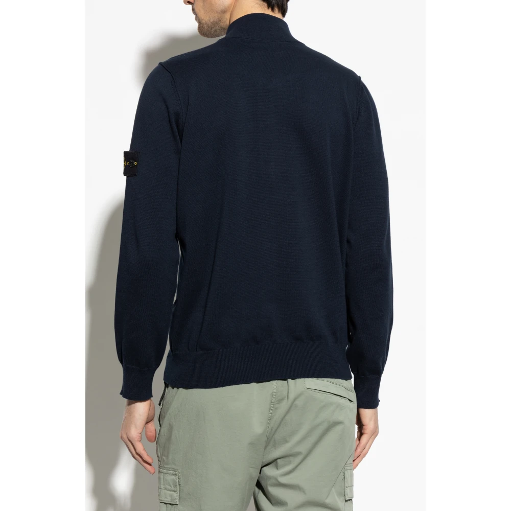 Stone Island Trui met logo Blue Heren
