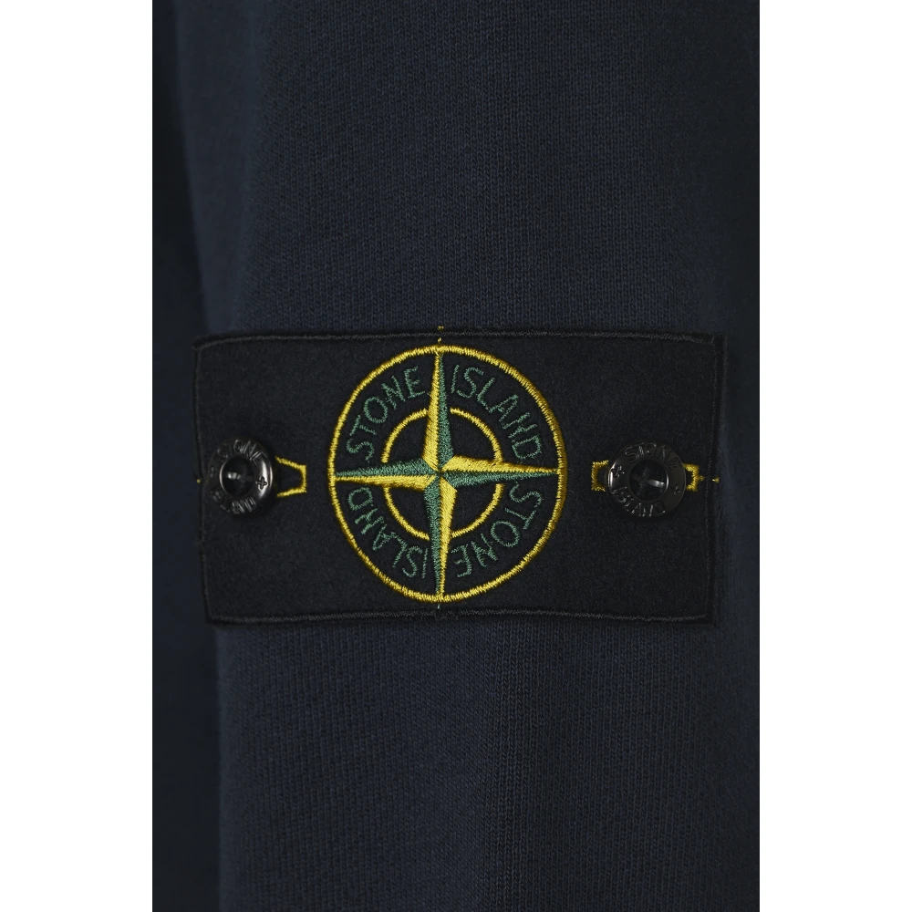 Stone Island Blauwe Sweater Track Stijl Blue Heren