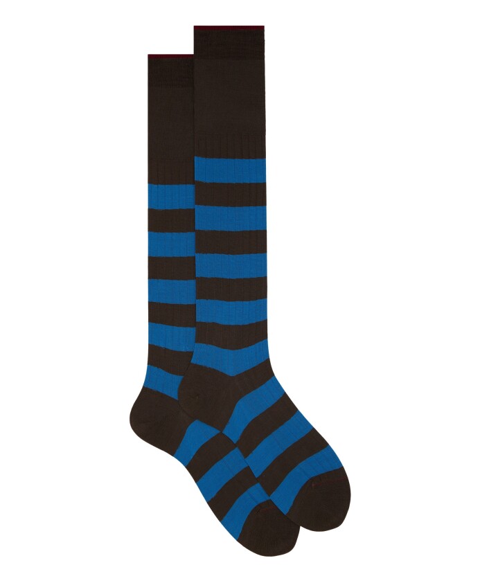 chaussettes-longues-marron-en-coton-cotele-pour-hommes-avec-motif-a-rayures-bicolore