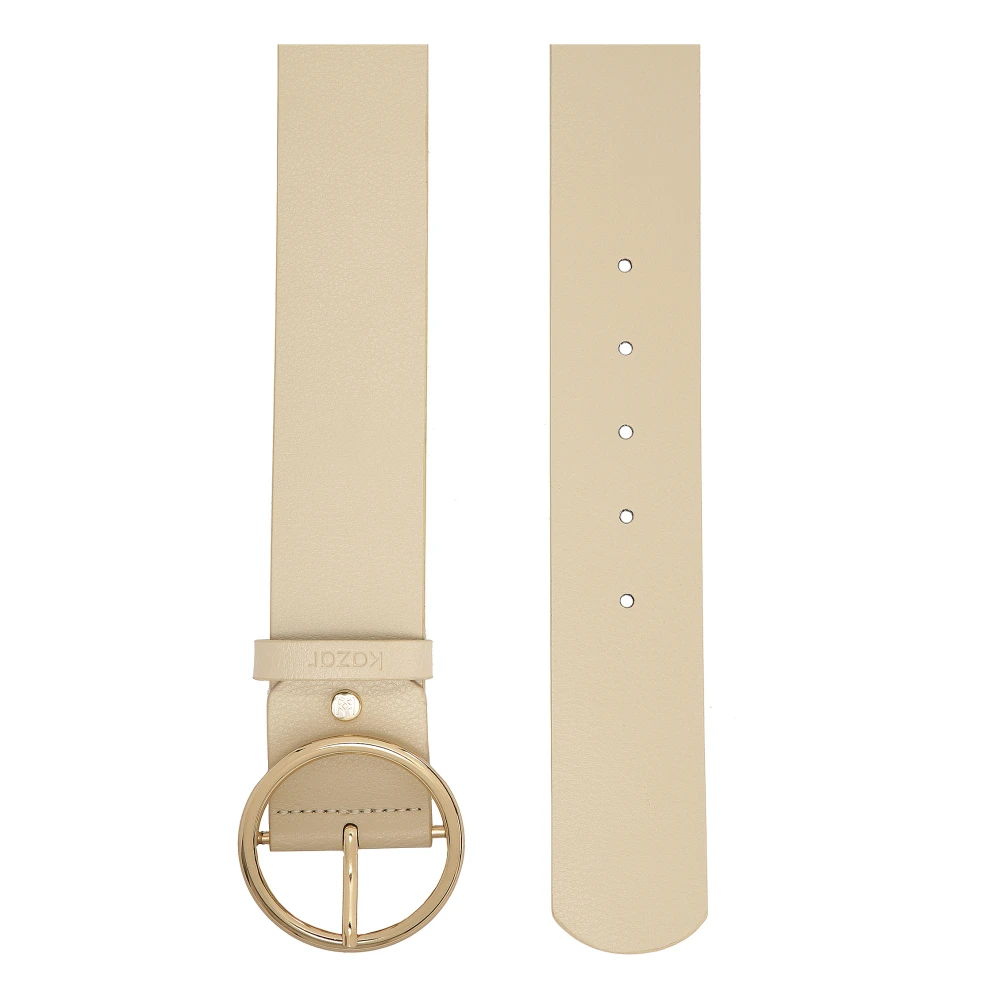 Kazar Roomkleurige riem met ronde gesp Beige Dames