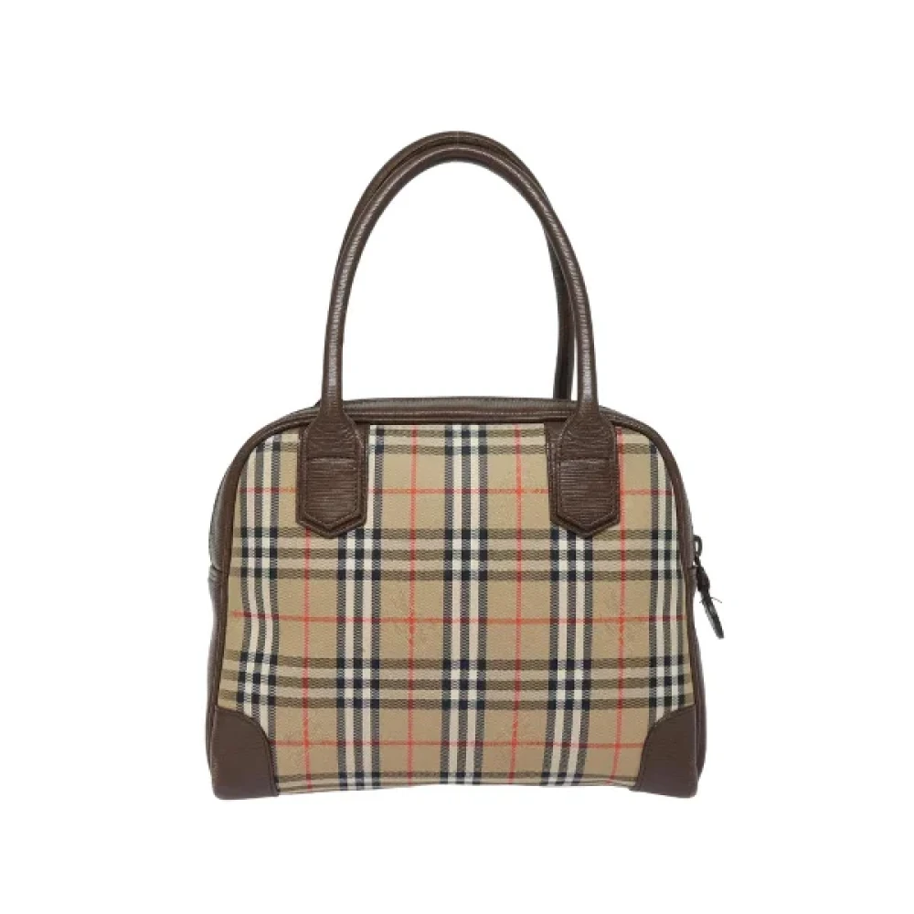 Burberry Vintage Pre-owned Canvas handbags Beige Dames