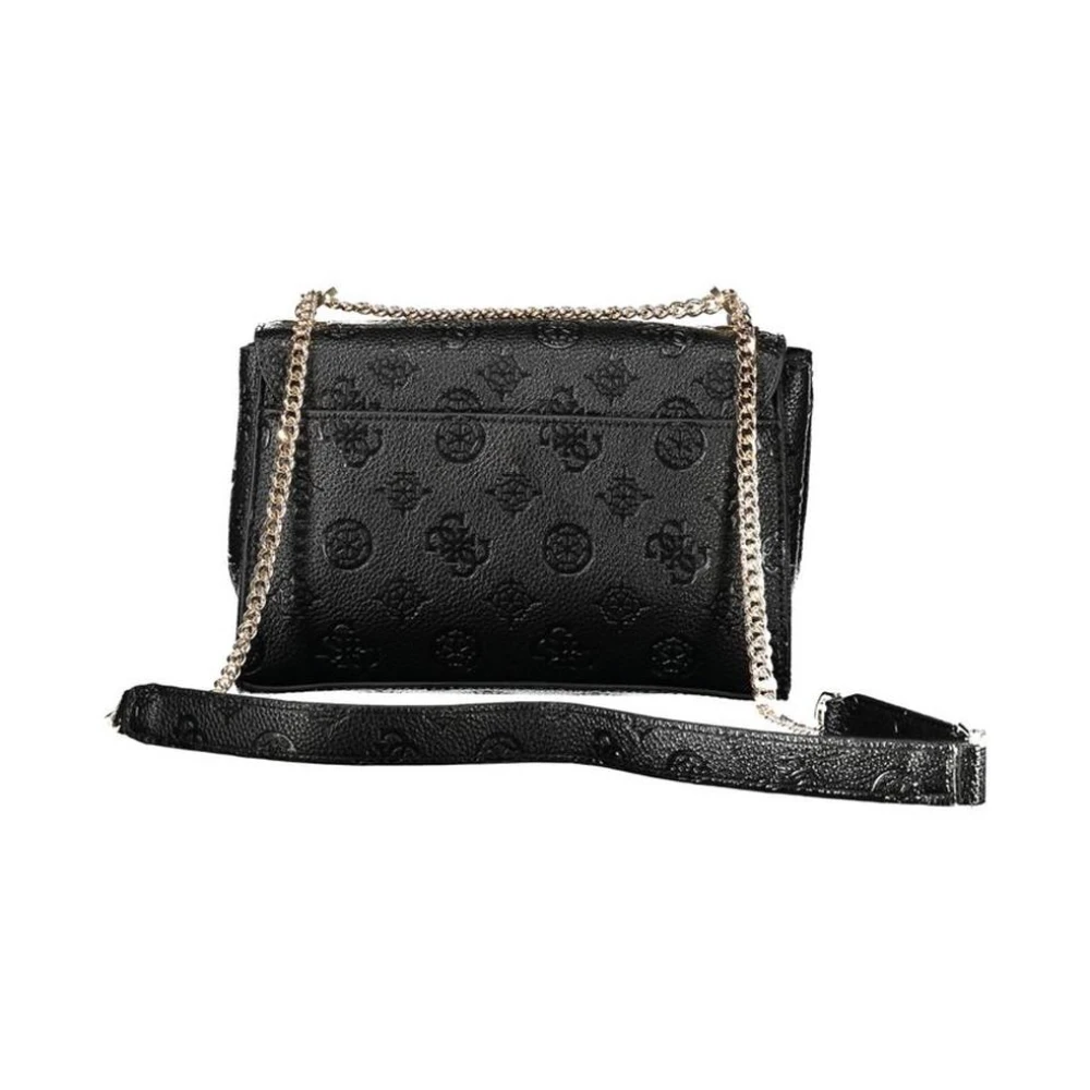 Guess Zwarte Gestructureerde Polyethyleen Handtas Black Dames
