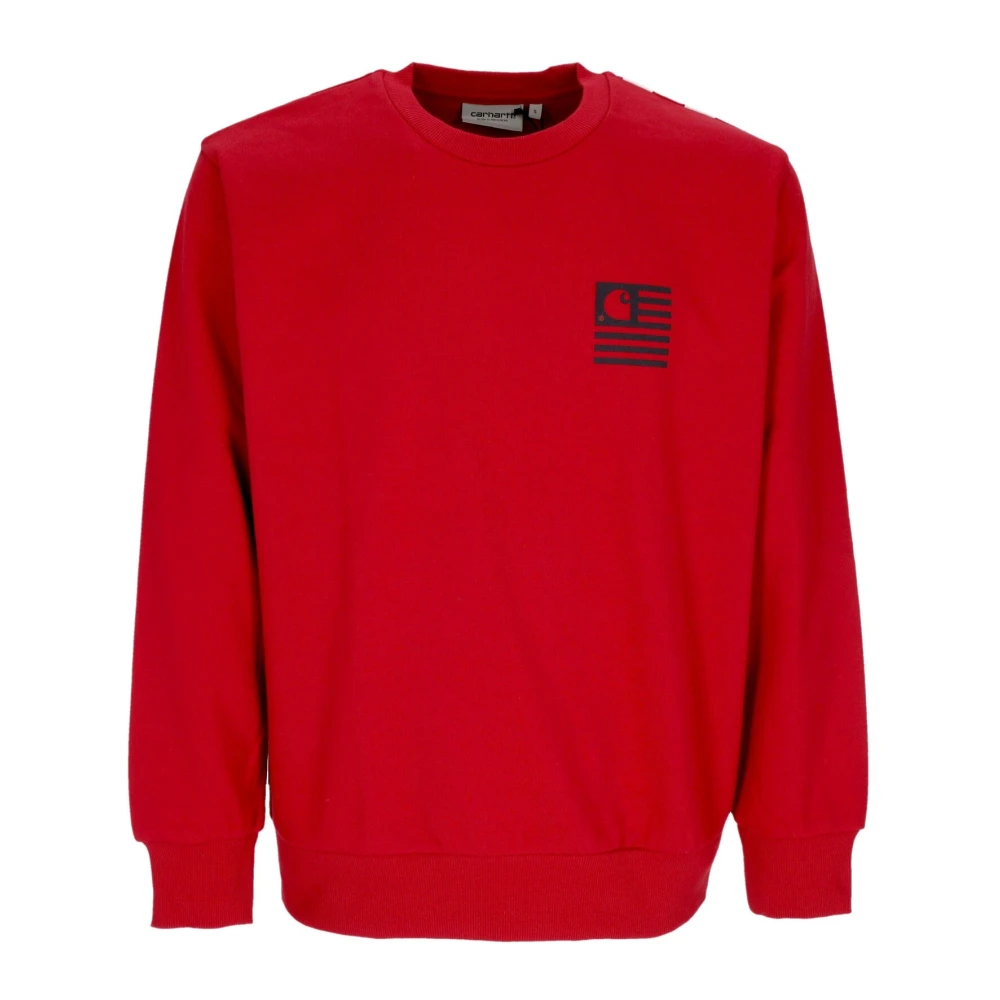 Carhartt Wip Men's Red Arcade Lightweight Crewneck Sweatshirt