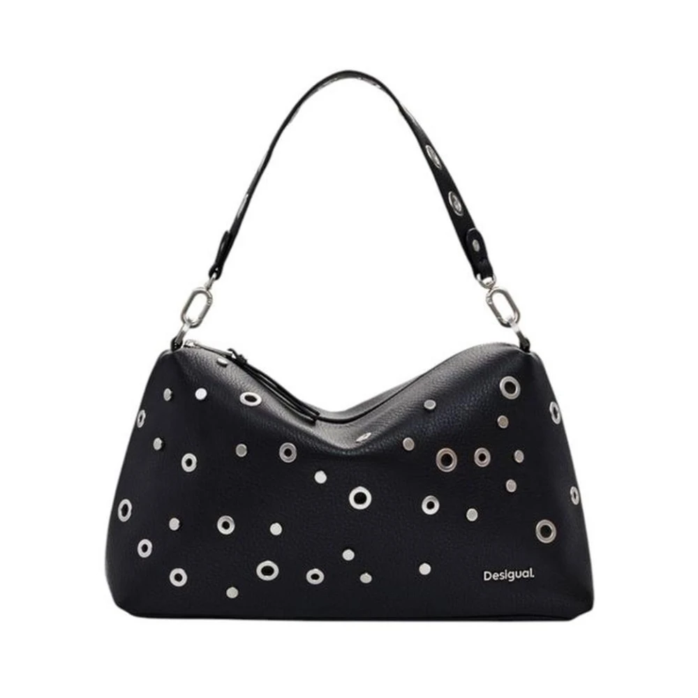 Desigual Zwarte Polyethyleen Handtas Grote Dames Tas Black Dames