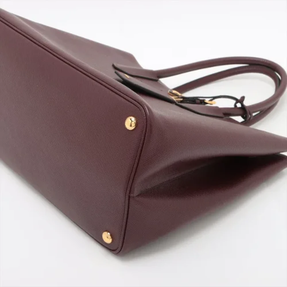 Prada Vintage Pre-owned Leather totes Red Dames