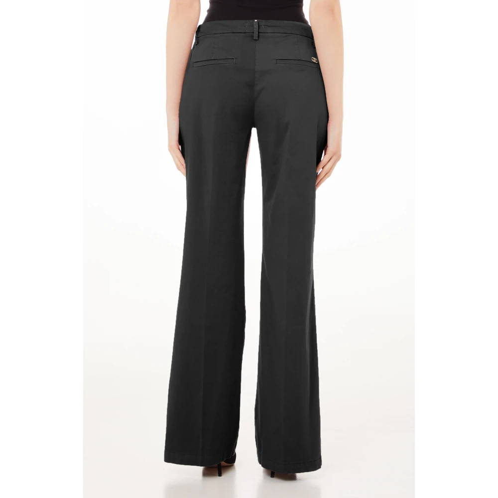 Liu Jo Flare Broek Lichtgewicht Broek Black Dames