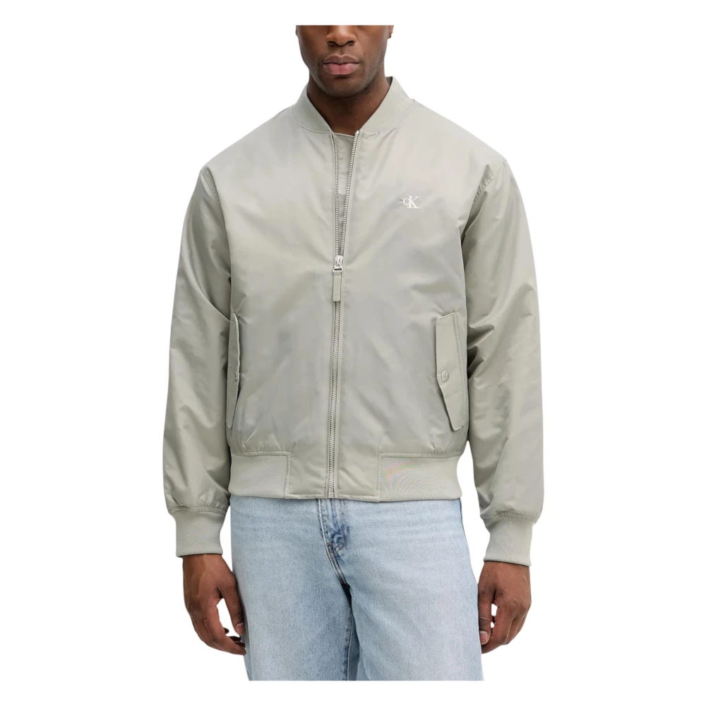 Calvin Klein Jeans Men's Green Ls Jeans Hero Bomber - Bomber Jackets - 2XL - Jackets