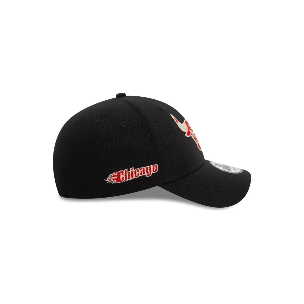 new era Zwarte Bulls NBA Metallic Pet Black Heren