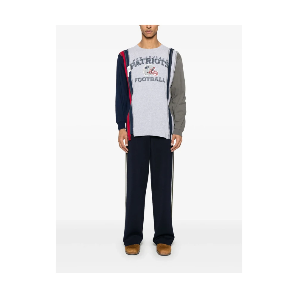 Needles Grijze Crew Neck Longsleeve Shirt Multicolor Heren