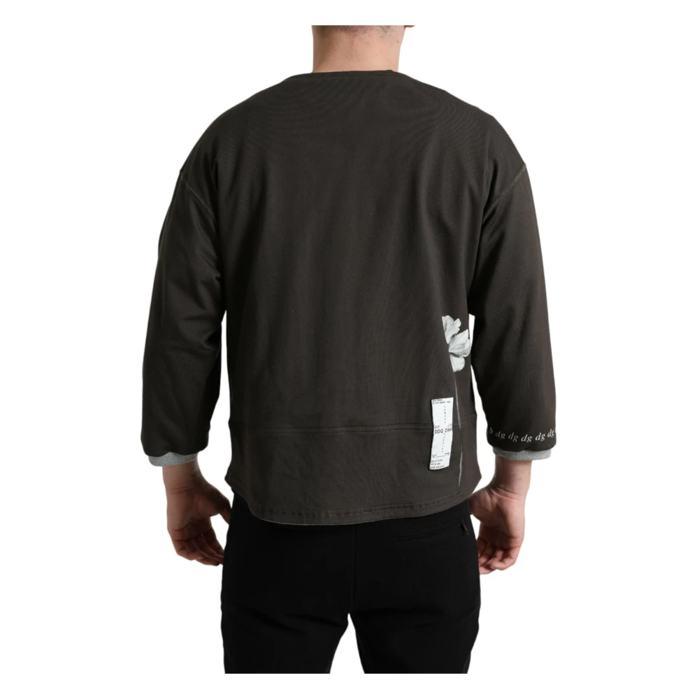 Dolce & Gabbana Elegante katoenen trui Gray Heren