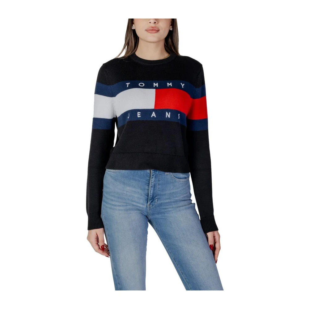 Tommy Jeans Lente Zomer Dames Sweatshirt 100% Gerecycled Katoen Black Dames