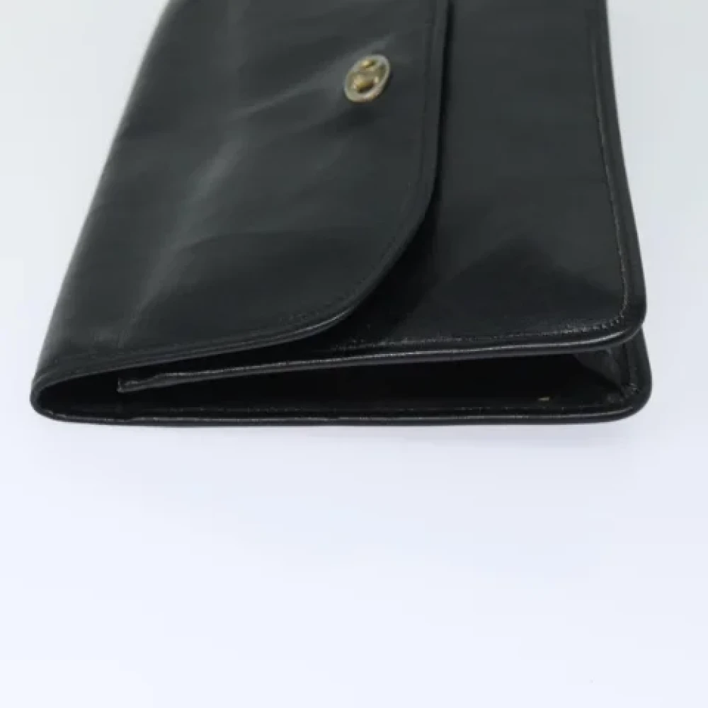 Celine Vintage Pre-owned Leather clutches Black Dames