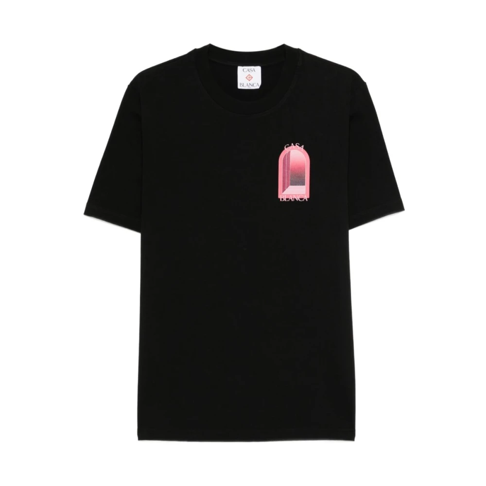 Casablanca Men's Black T-Shirts, Xl, Crew Neck Graphic T-Shirt