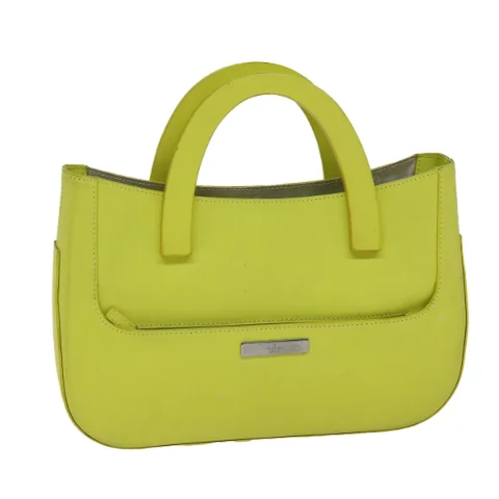 Gucci Vintage Pre-owned Leather handbags Yellow Dames