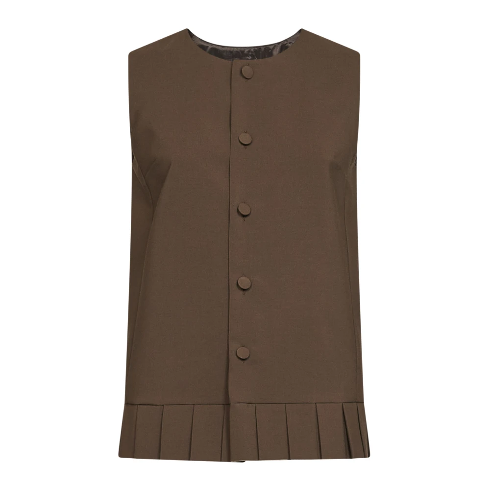 Mm6 Maison Margiela Donna Marrone - Top - Tops - S
