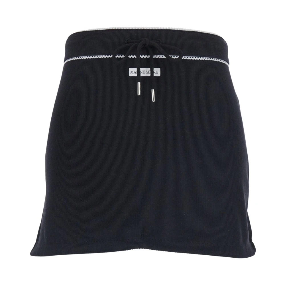 Marine Serre Women's Black Cute 70'S Mini Skirt - Short Skirts - S - Skirts