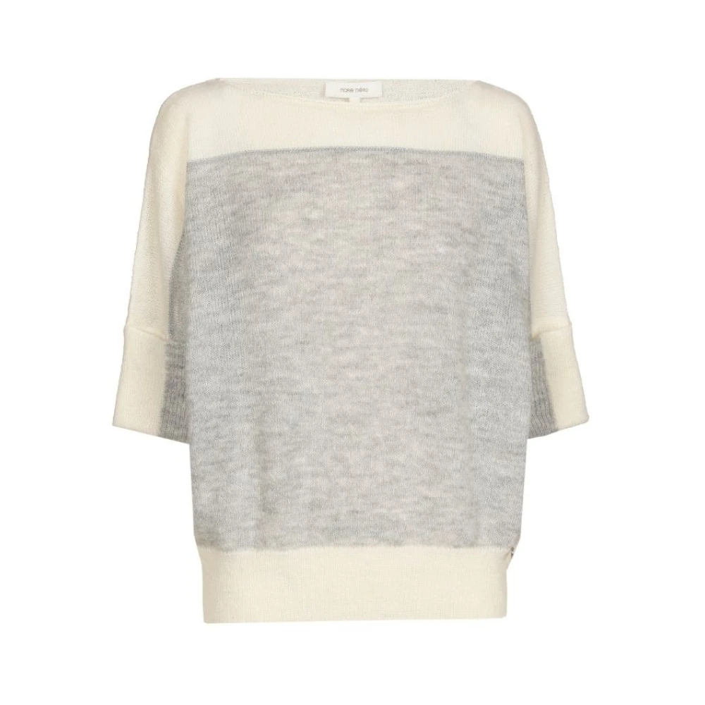 Marie Méro Multicolor Grijze Gebreide Trui met Vleermuismouwen Gray Dames