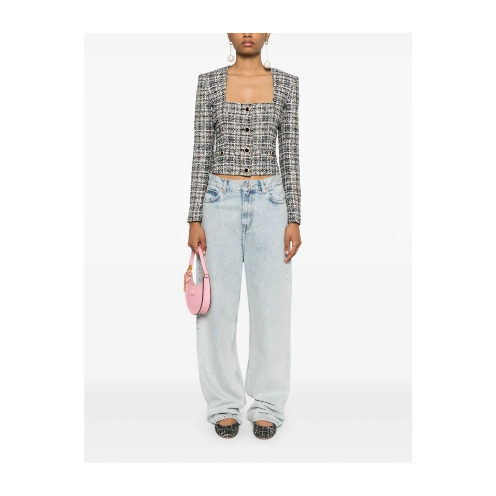Alessandra Rich Luxe Tweedjas Grijs Aw24 Gray Dames