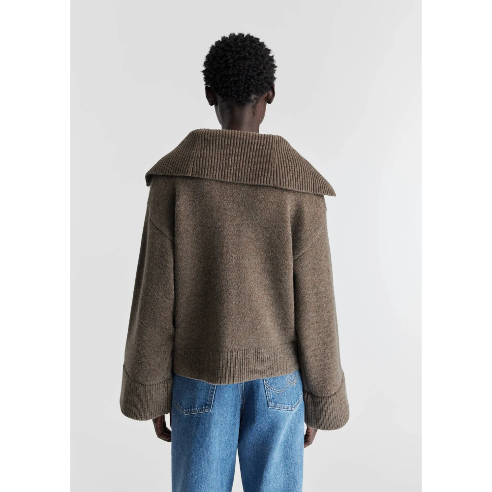 Axel Arigato Clio Cropped Sweater Brown Dames