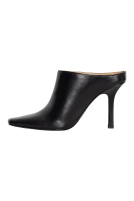 Nappa Heeled Mules