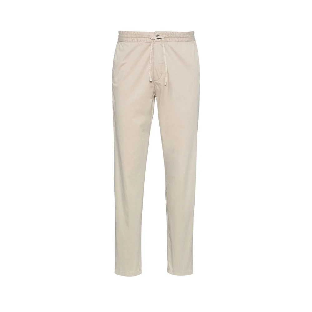 Hugo Boss Slim-Fit Katoen Twill Broek Beige Heren