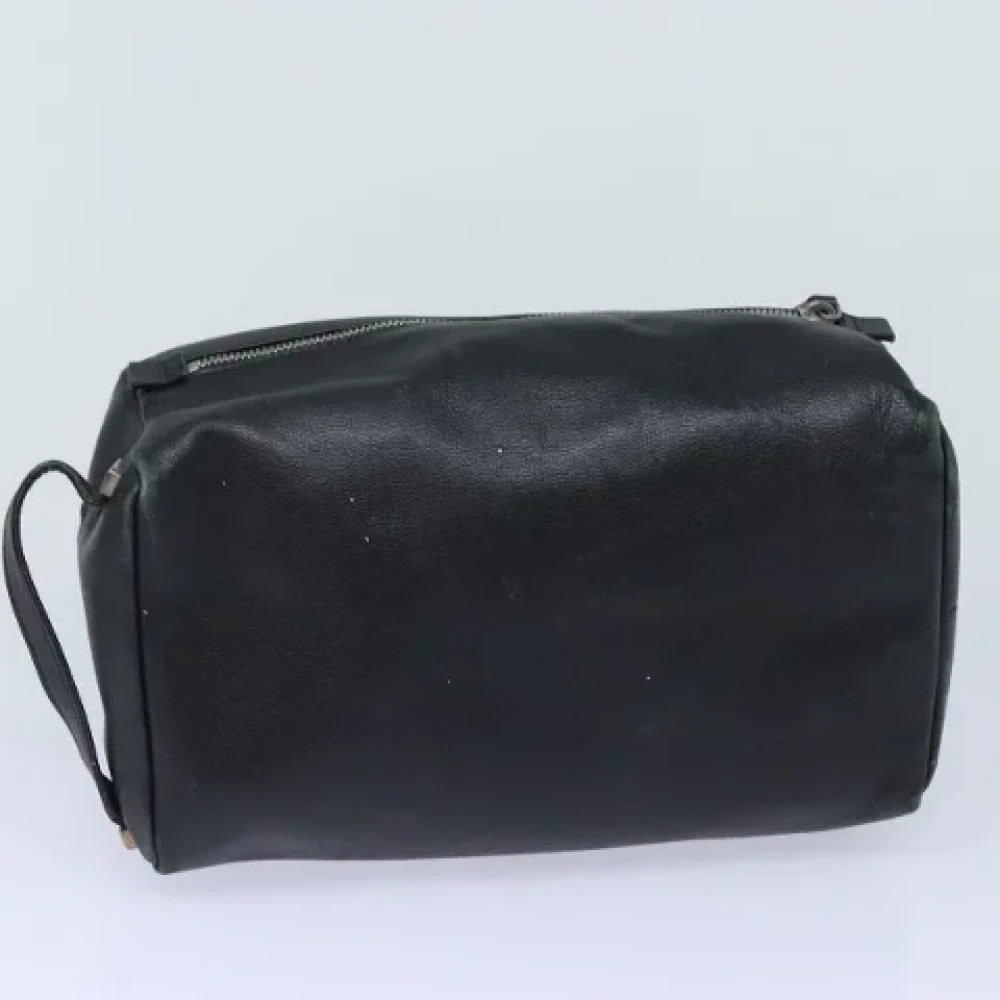 Gucci Vintage Pre-owned Leather clutches Black Dames