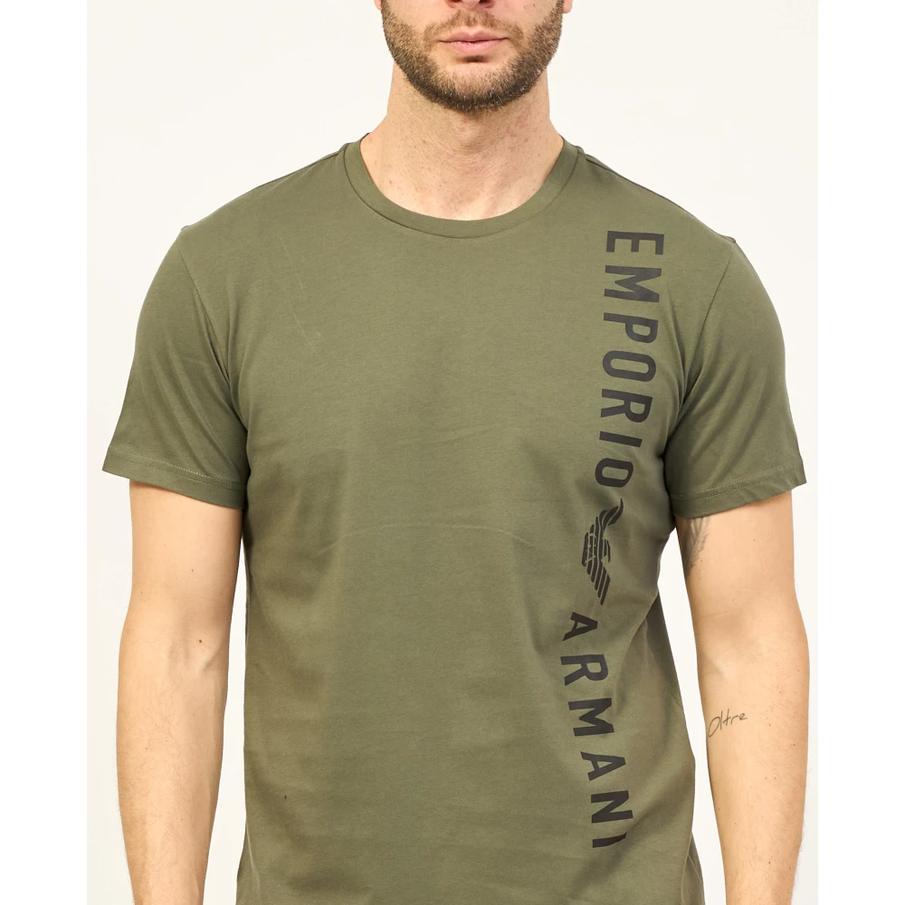 Emporio Armani EA7 Militaire Stijl T-shirts en Polo's Green Heren