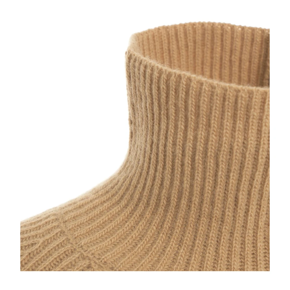 Jucca Italiaanse Gebreide Wollen Trui Brown Dames