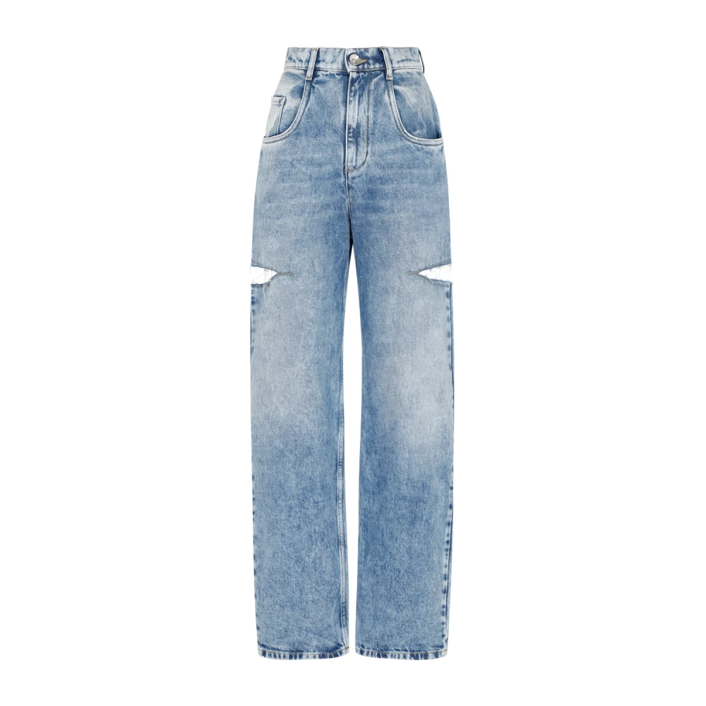 Maison Margiela Blauwe Denim Jeans met Vintage Effect Blue Dames