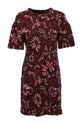 Violett | Orange Jacquard Klänning