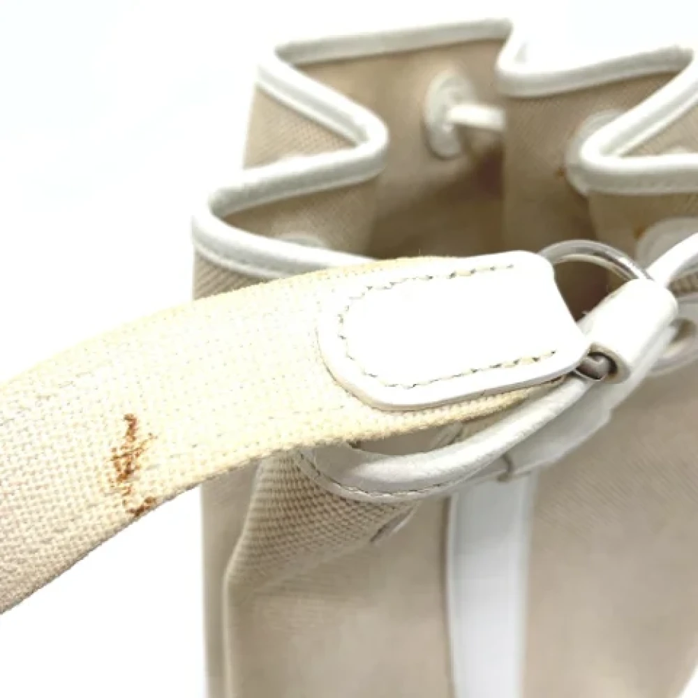 Hermès Vintage Pre-owned Fabric shoulder-bags White Dames