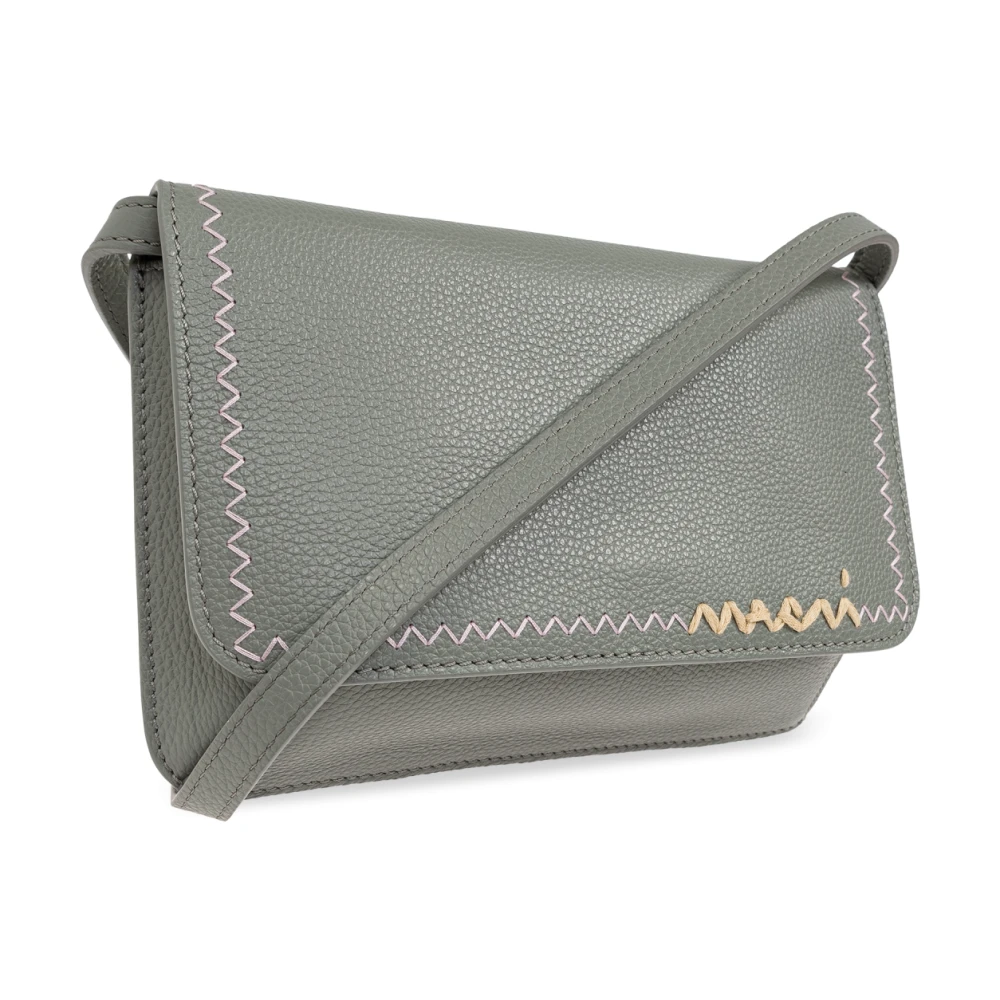 Marni Leren schoudertas Gray Dames