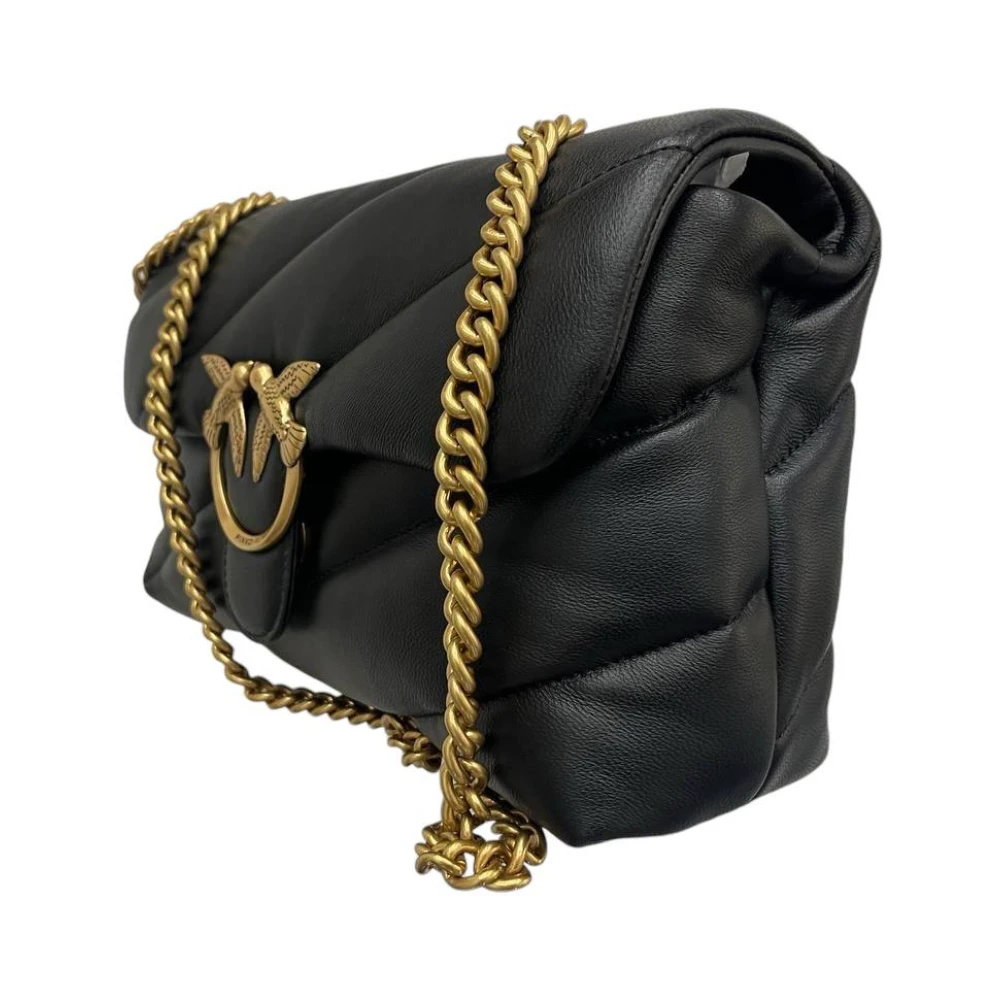 pinko Klassieke Sheep Nappa Puff Jas Black Dames