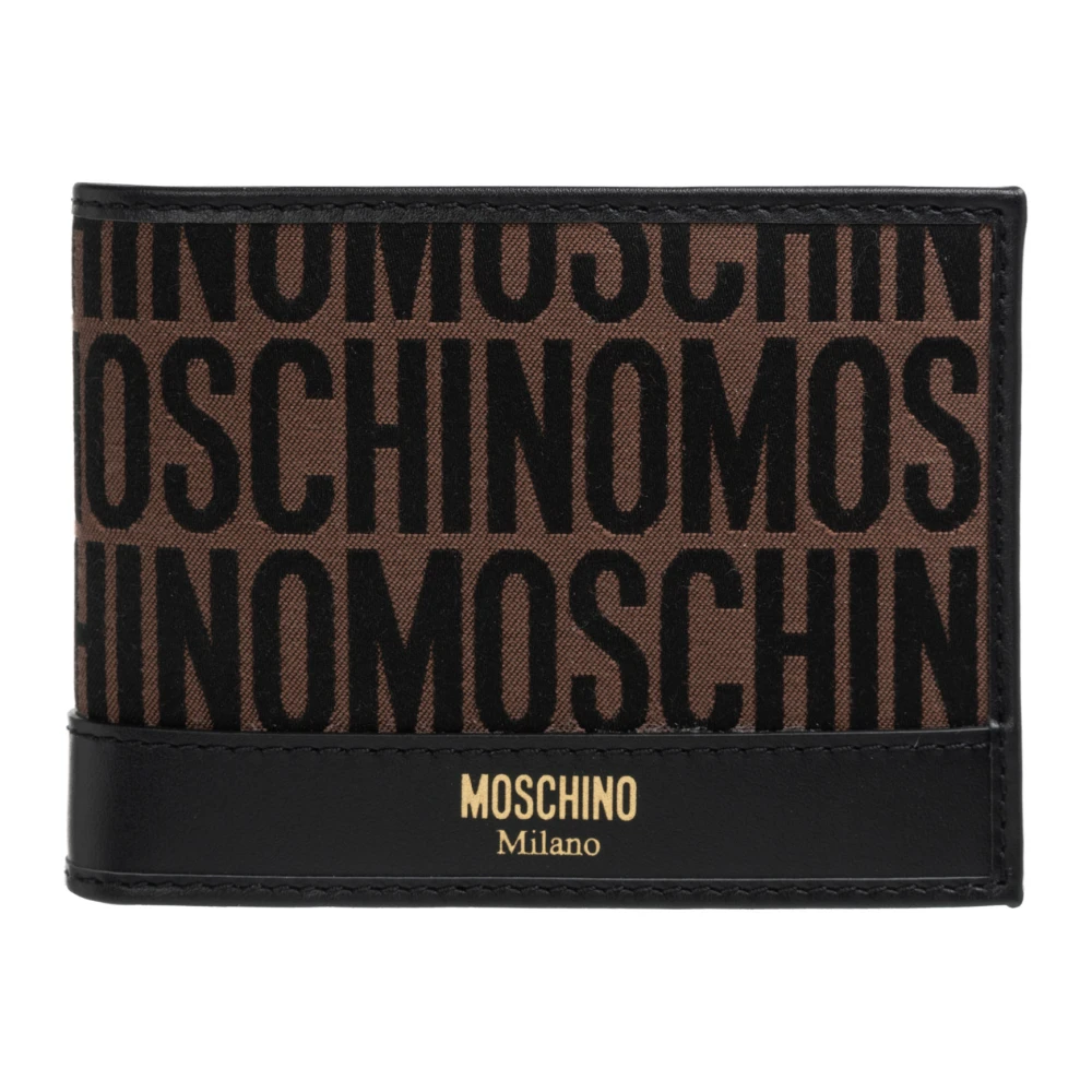 Moschino Logo Multifärgad Plånbok Brown, Herr