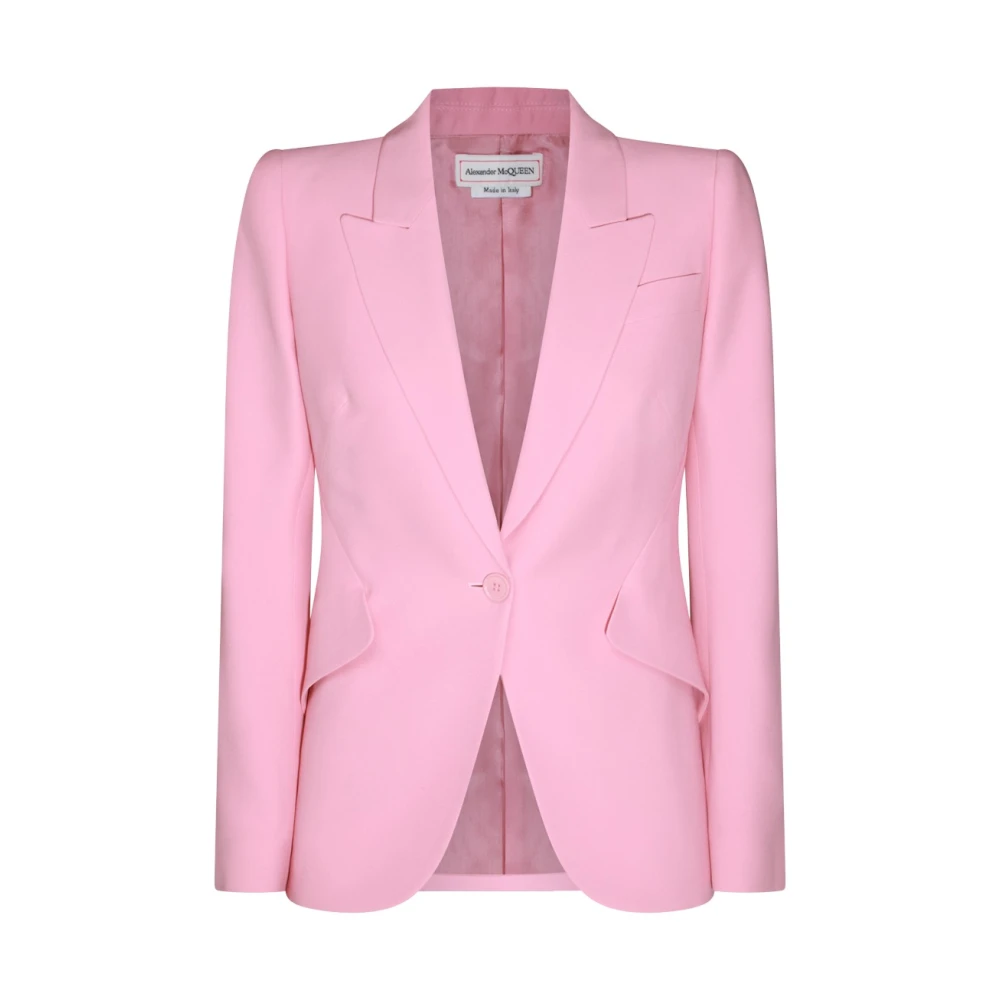 Alexander mcqueen Roze Viscose Blazer Jasjes Pink Dames