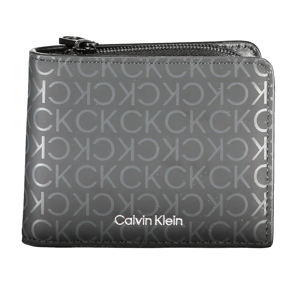Calvin Klein Zwarte Polyester Portemonnee met RFID-blokkering Black Heren