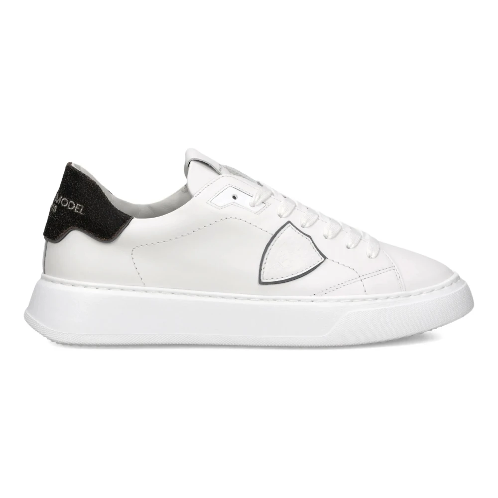 Philippe Model Witte Kalfsleren Sneakers Heren Schoenen