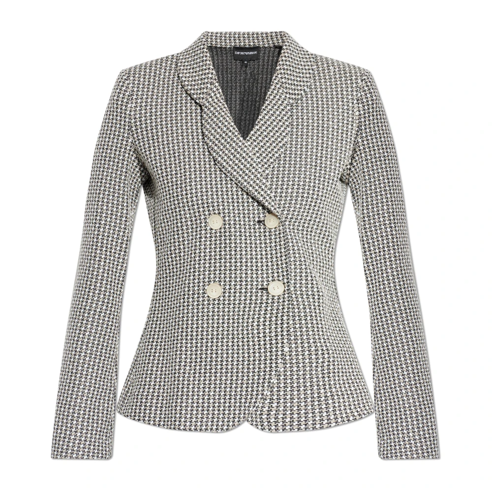 Emporio Armani Damen Schwarz Geknöpfter Blazer