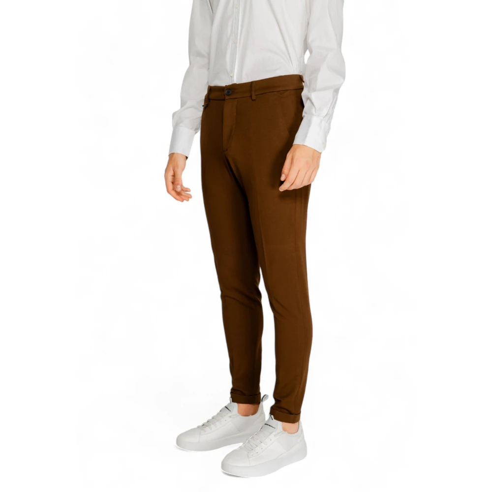 Antony Morato Bruine Effen Ritsbroek Herfst Winter Brown Heren