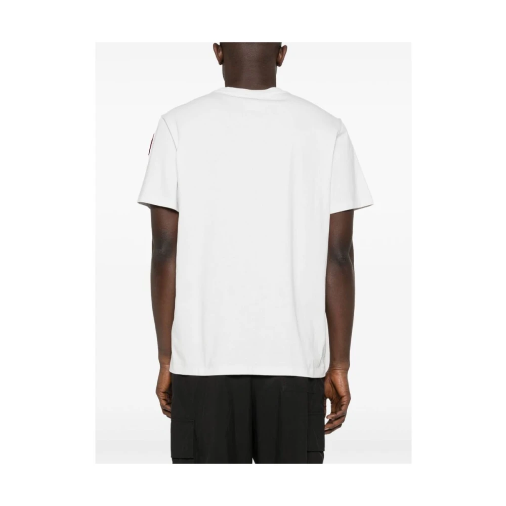 Parajumpers Logo Print Crew Neck T-shirt White Heren