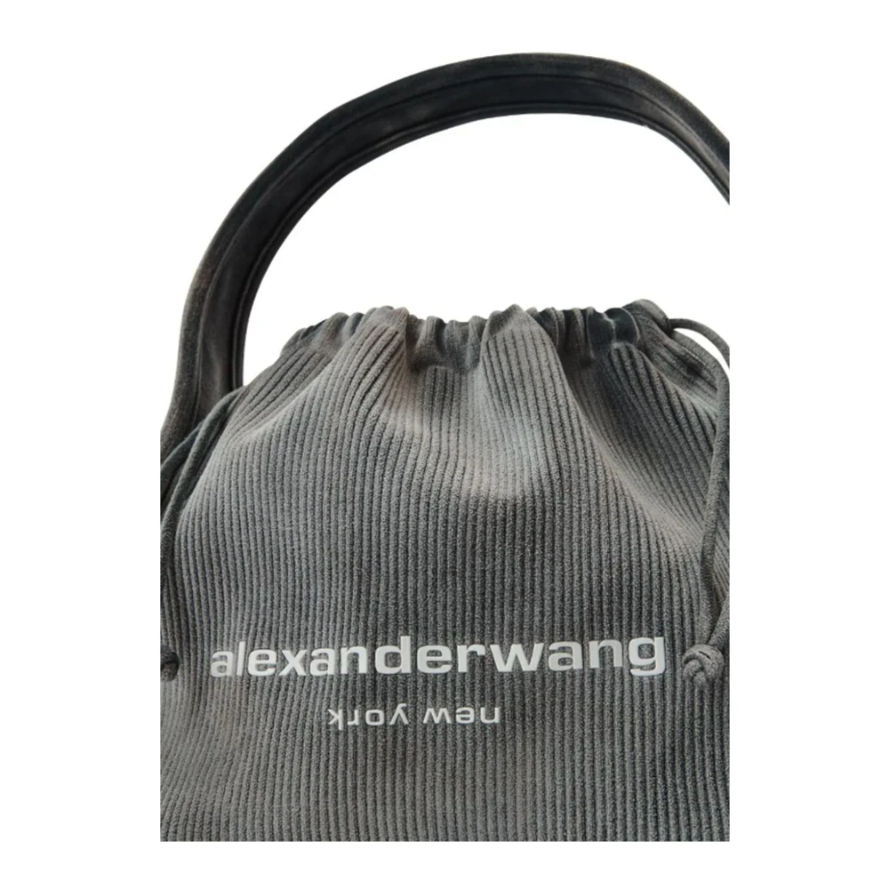 alexander wang Grijze Katoenmix Geribbelde Gebreide Tas Gray Dames