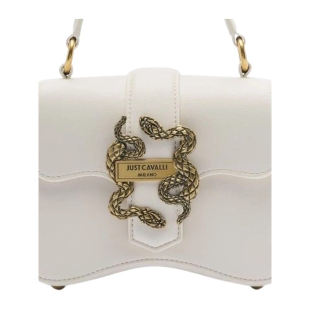 Just Cavalli Iconische Slange Dames Tassen Collectie White Dames