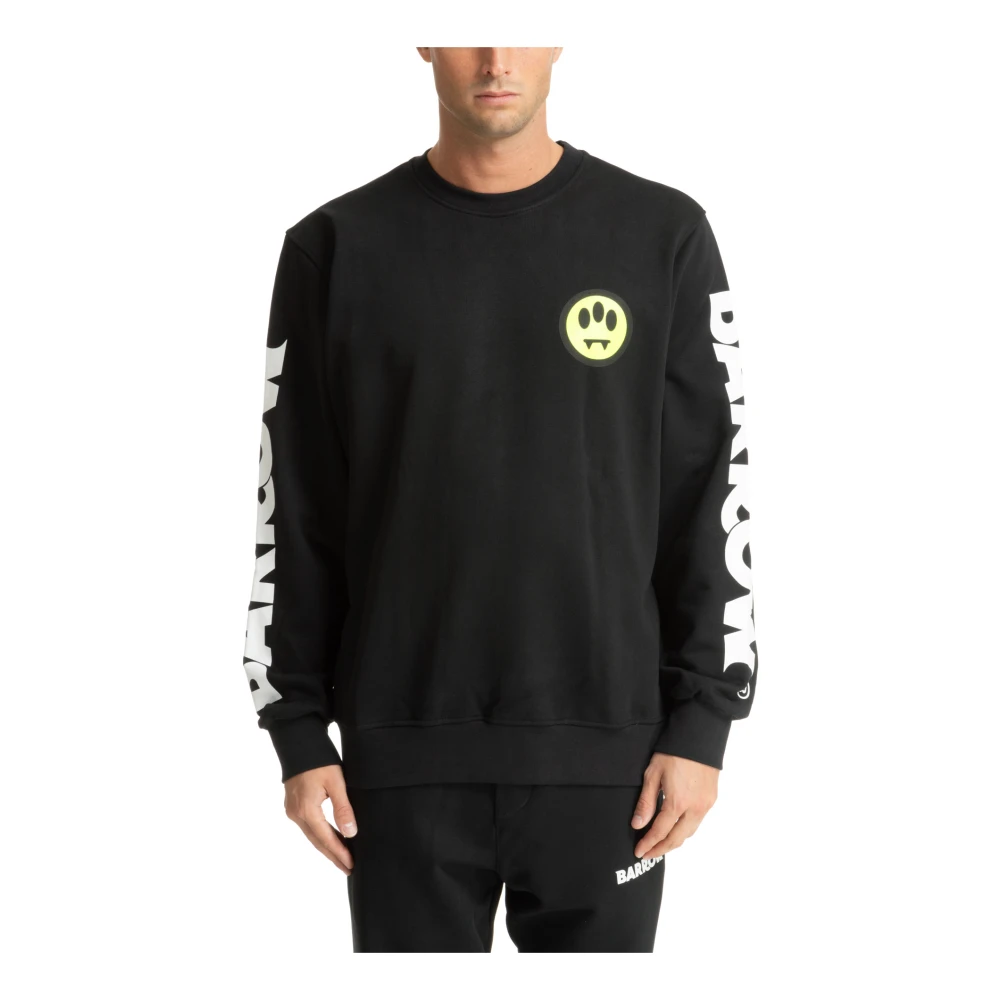 Barrow Gestreept Logo Sweatshirt Black Heren