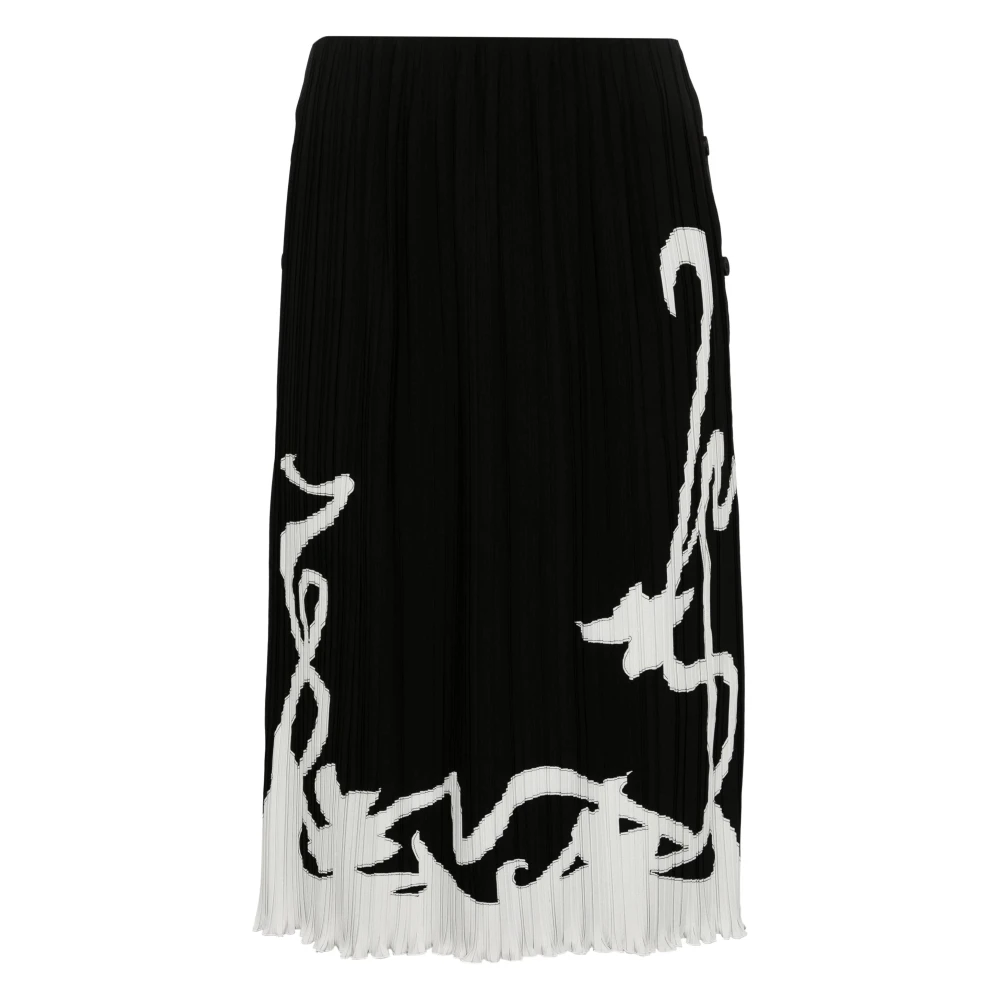 Lanvin Donna Nero - Gonna Lunga Plissettata - Skirts - M